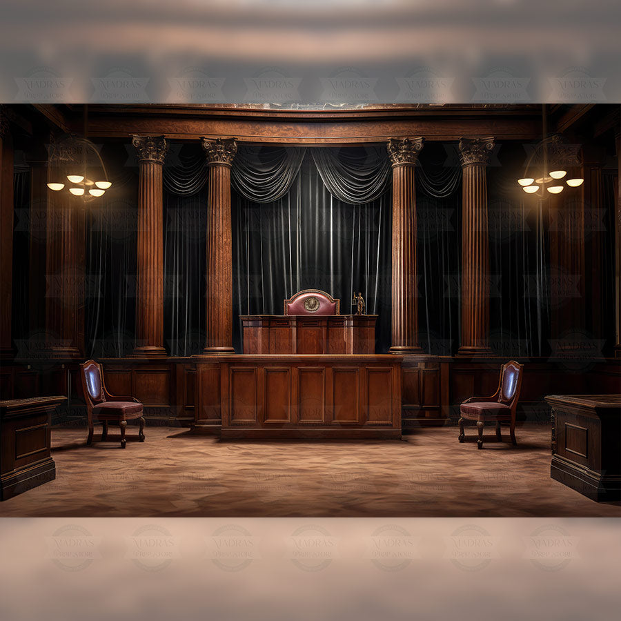 Custody Ruler Backdrop Court Room - Baby Printed Backdrops | Madras Prop Store