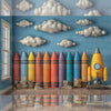 Crayon Corner - Baby Printed Backdrops