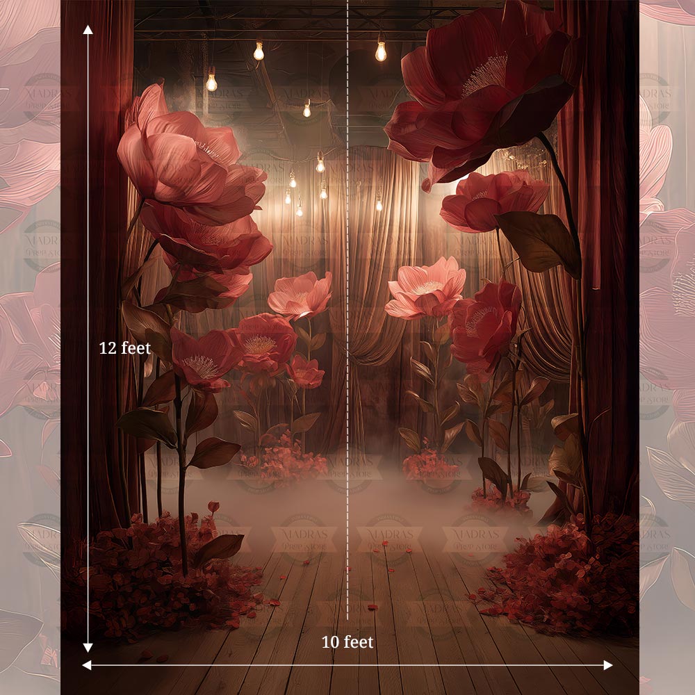 Crimson Bloom : Maternity Backdrops