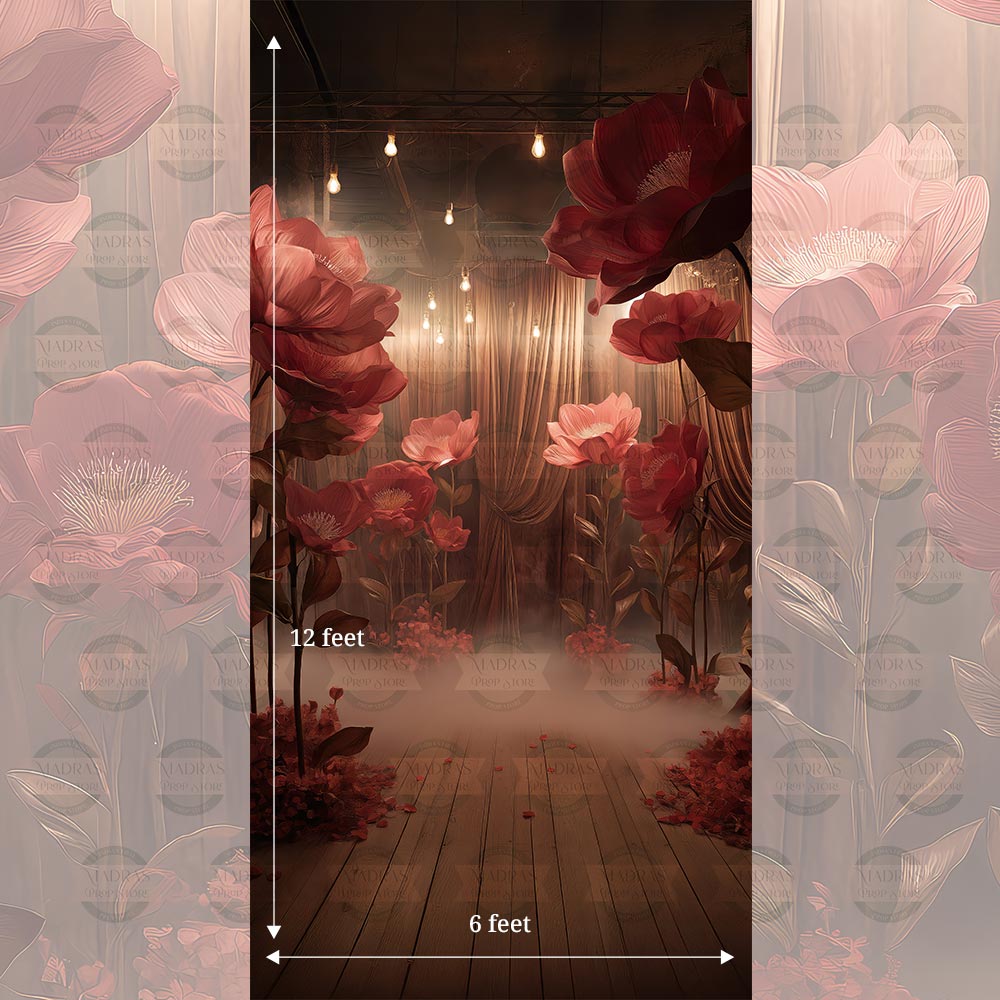 Crimson Bloom : Maternity Backdrops