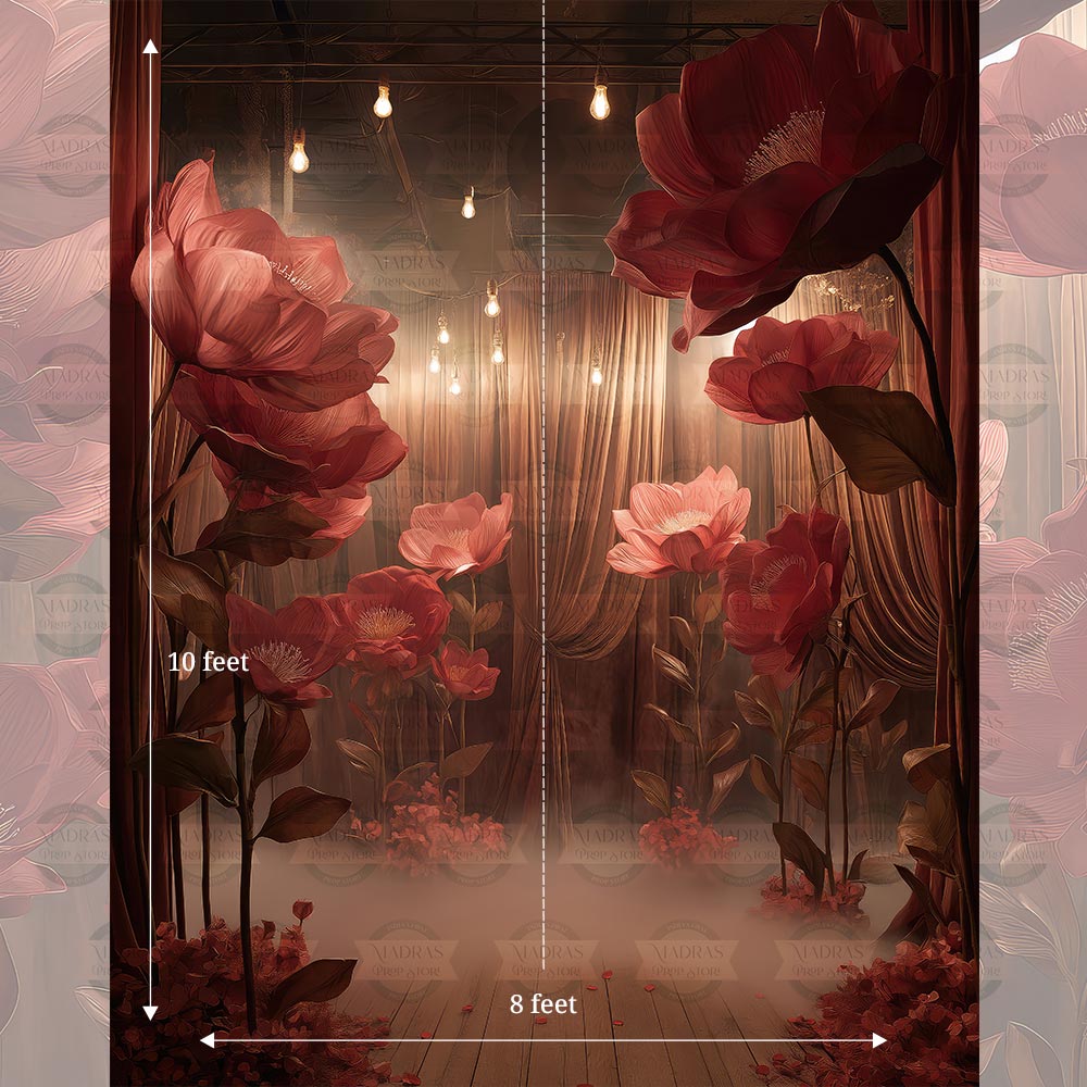 Crimson Bloom : Maternity Backdrops