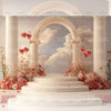 Cupid`s Corner - Printed Backdrop - Fabric - 5 by 7 feet