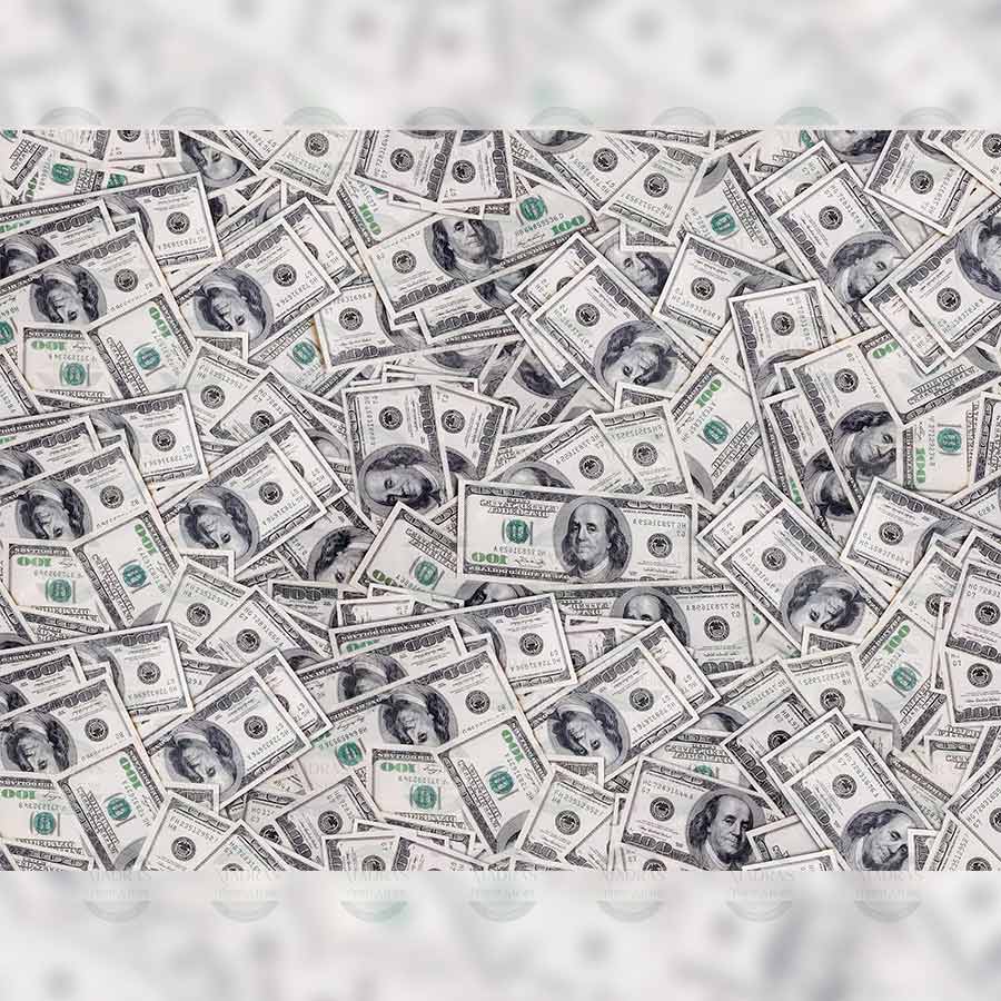Currency - Printed Backdrop - Fabric - 5 by 7 feet