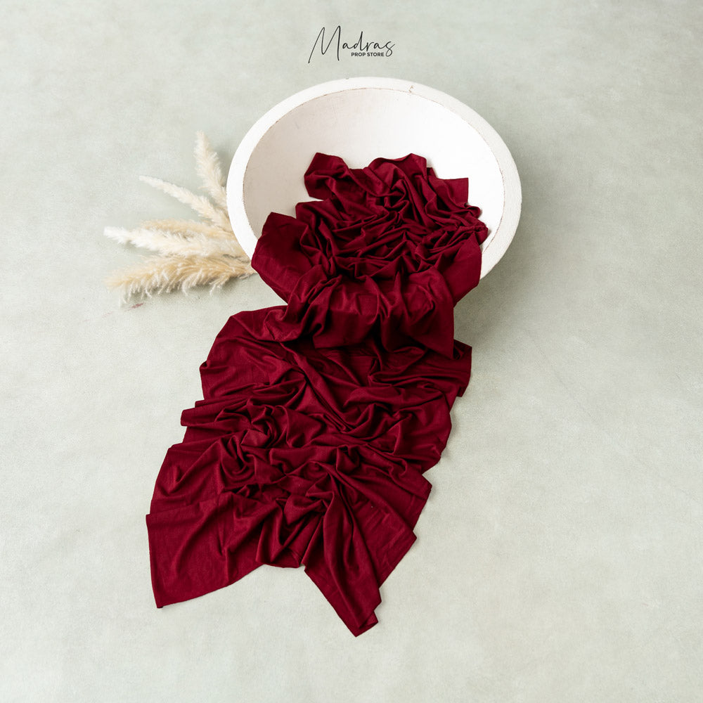 Budget Newborn Wrap (Maroon) -Baby Props