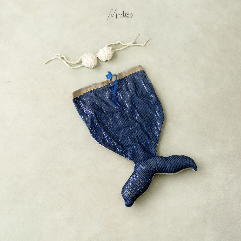 Mermaid Outfit 2 Pc Set (Blue)- Baby Props