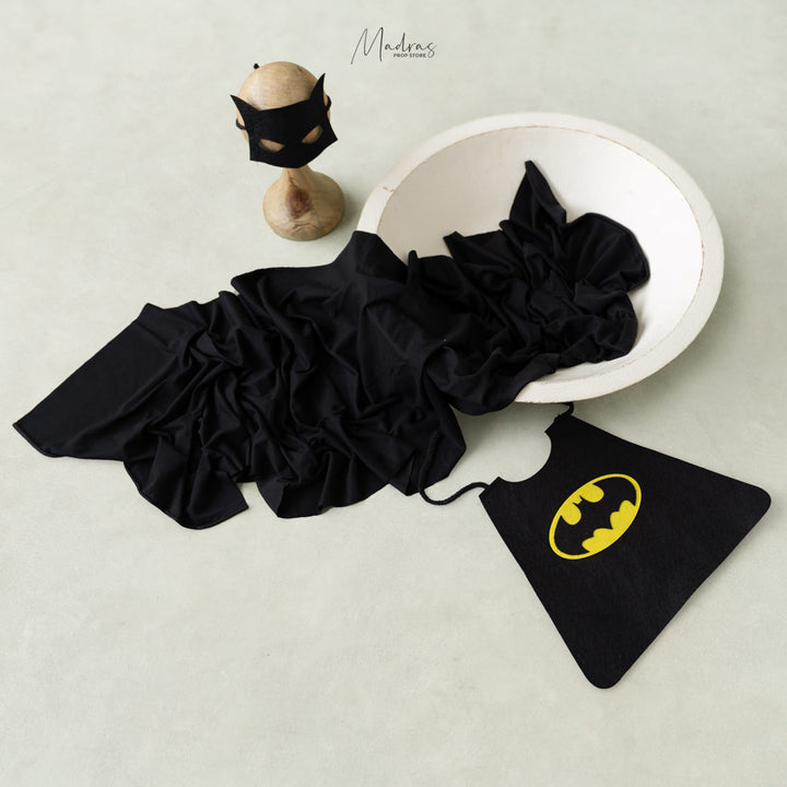 3pc Batman Set ( Mask, Wrap, Cape) :  Baby Props