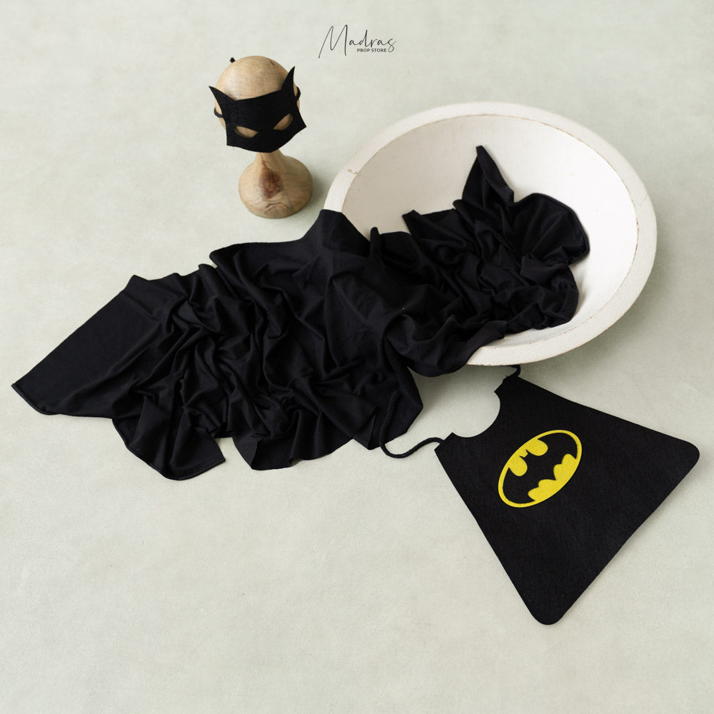 3pc Batman Set ( Mask, Wrap, Cape)- Baby Props