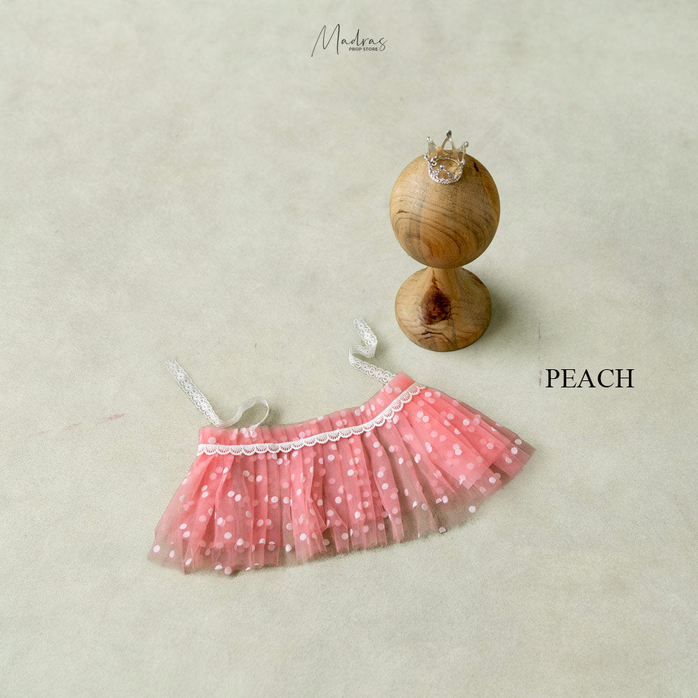 Polka Tulle Skirt With Crown : Baby Props