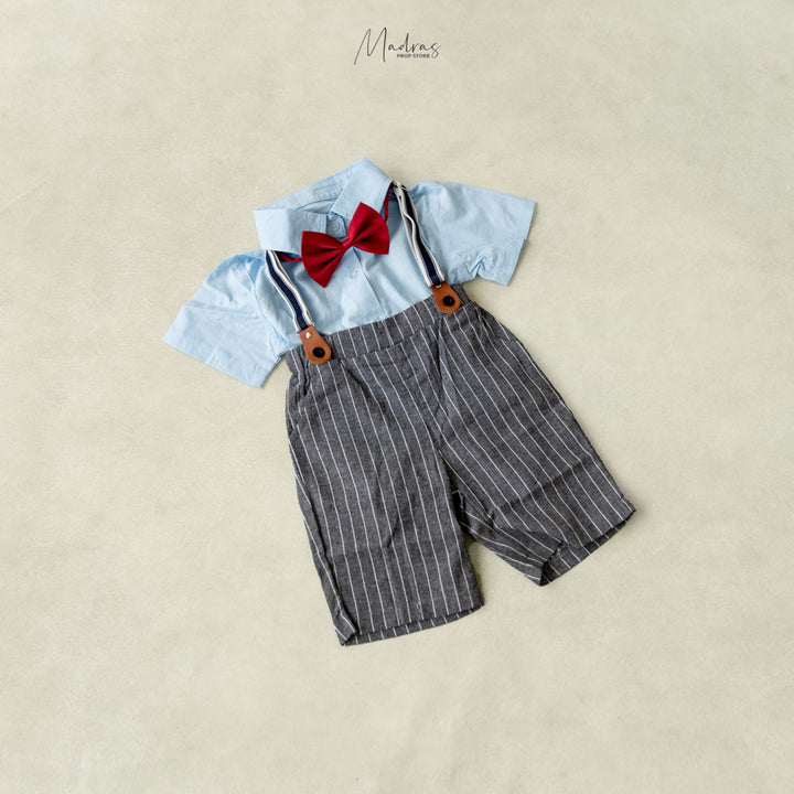 4pc Suspender Outfit Set : Baby Props