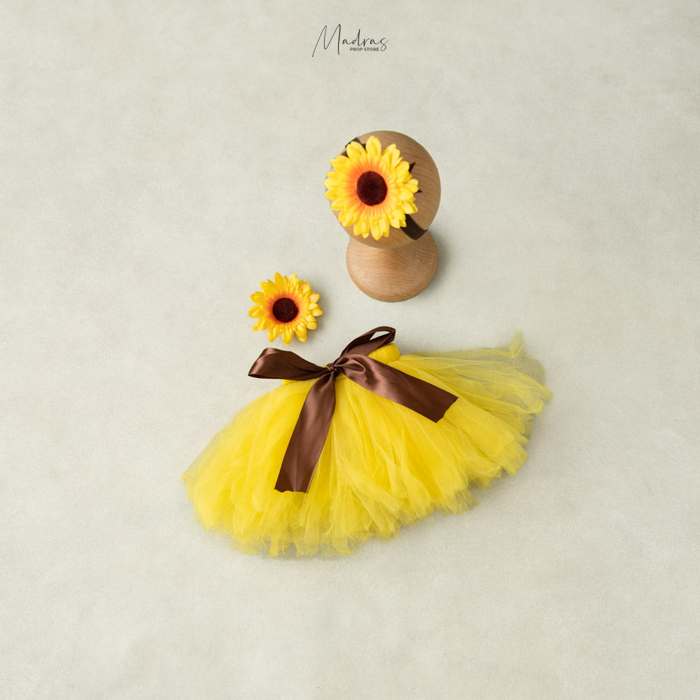 3pc Sunflower Tutu Set- Baby Props