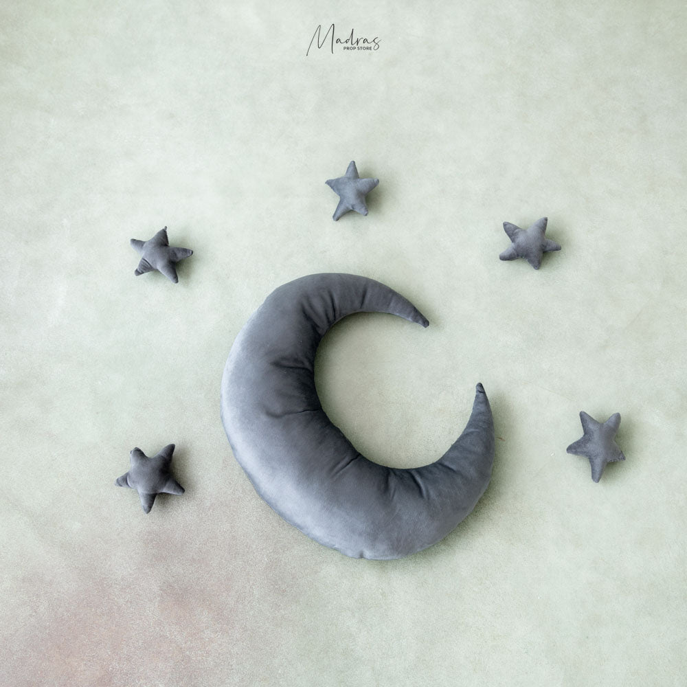 Moon Cushion With Stars : Baby Props