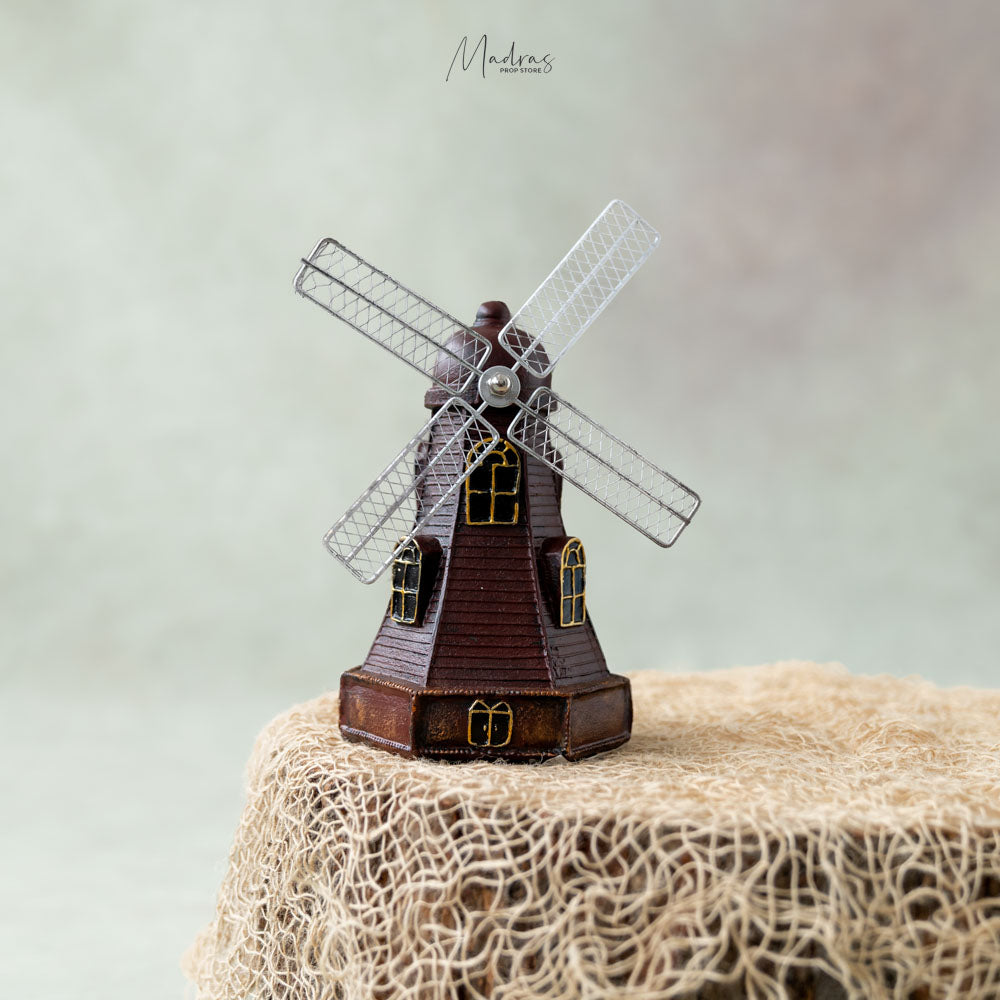Miniature Windmill (Maroon) - Baby Props