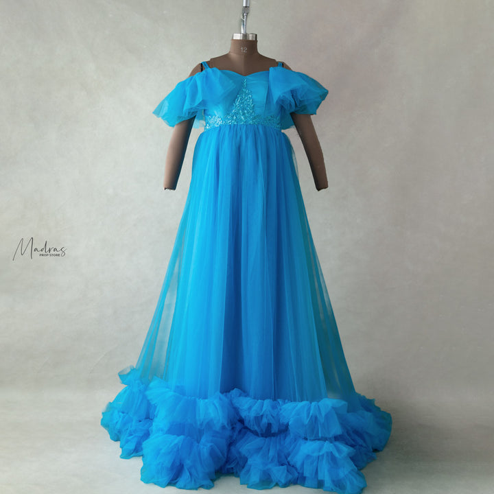 Aqua gown set for Mom and Daughter : Maternity Props