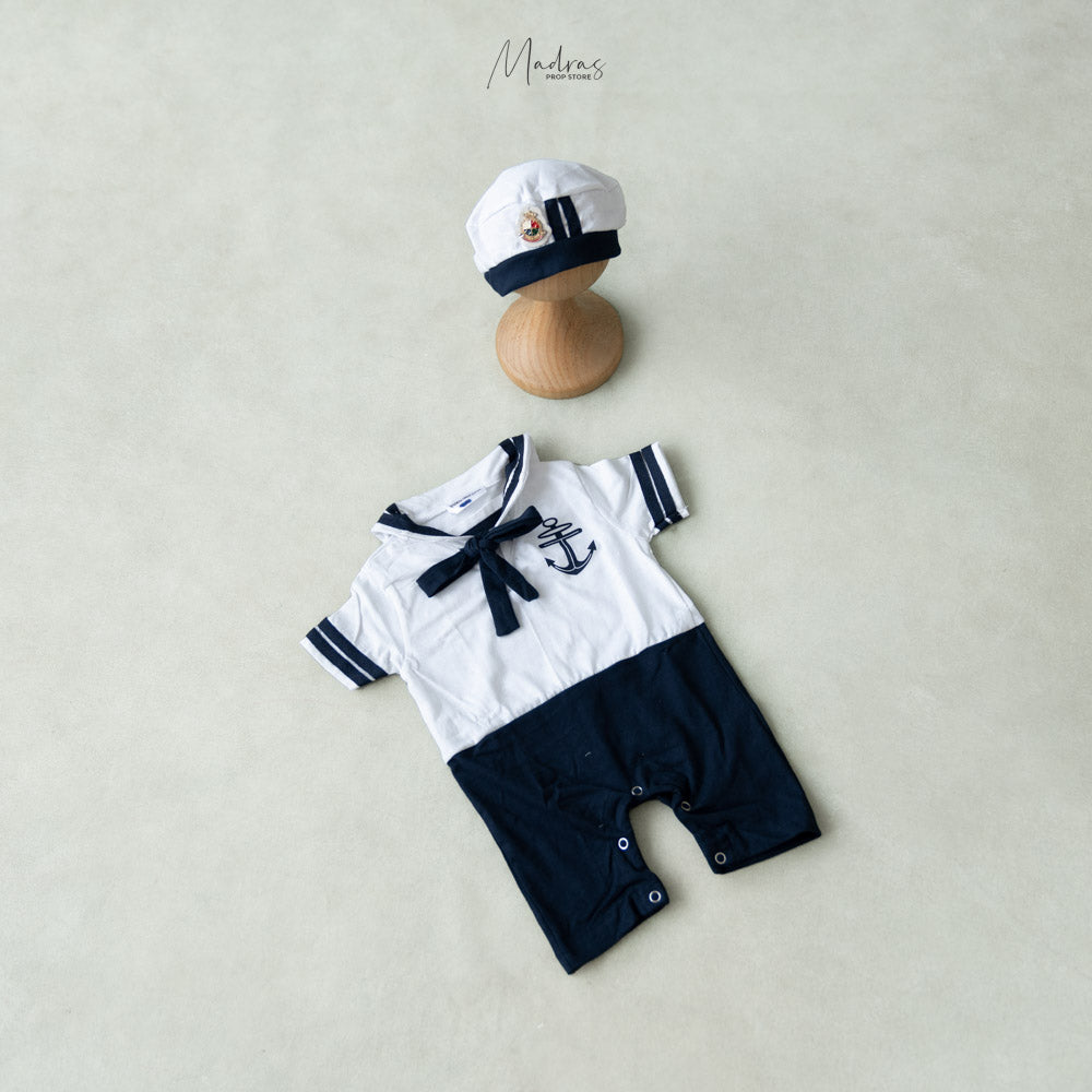 Sailor Outfit ( White with Blue ) -Baby Props