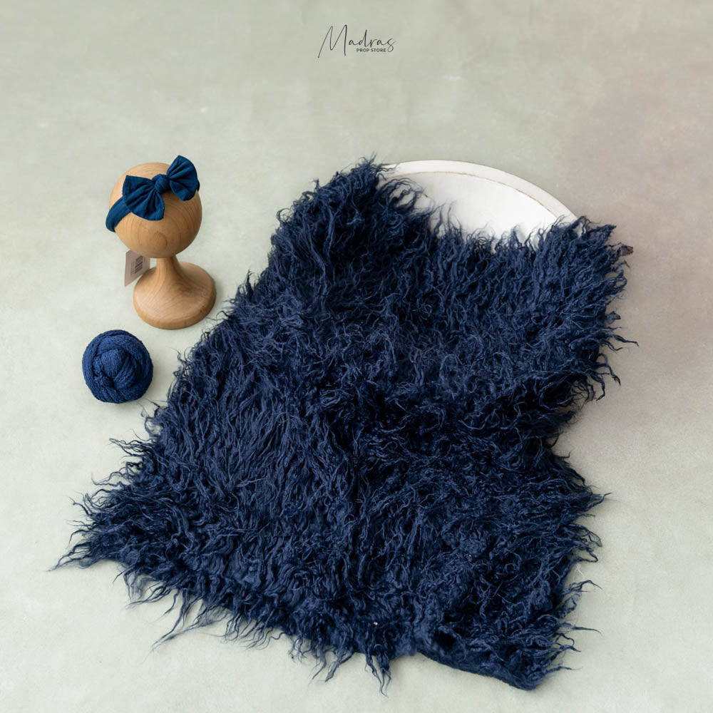 3 pc Set ( Faux Fur, Wrap, Headband ) : Baby Props