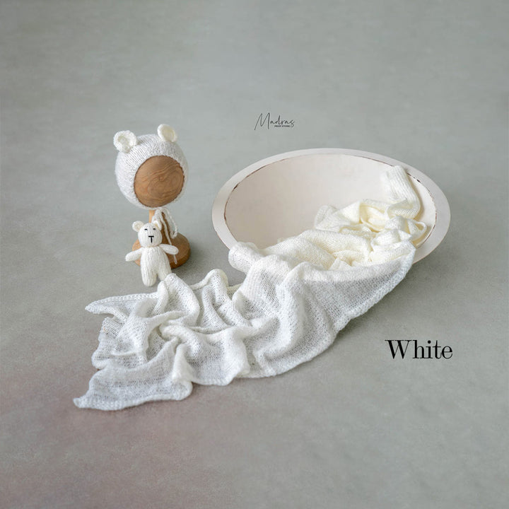 Soft Knitted Wrap Toy Hat Set : Baby Props