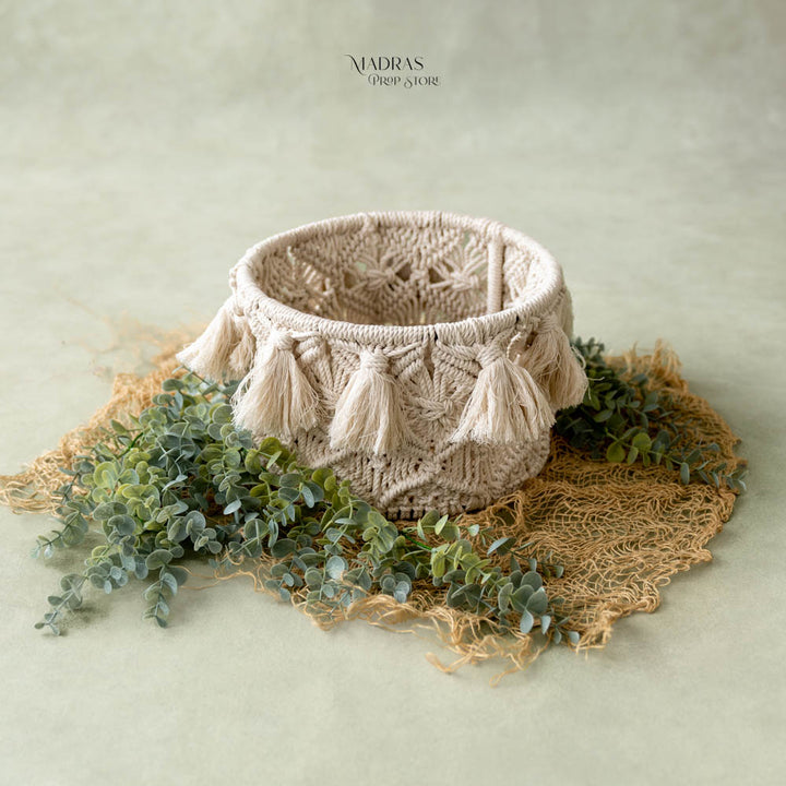 Bohemain Newborn Basket : Baby Props