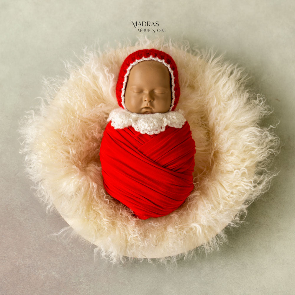 Lace Collared Xmas Wrap Set -Baby Props
