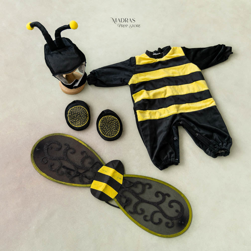 Honey Bee Outfit with Wings | 9 to 12 Months -Baby Props