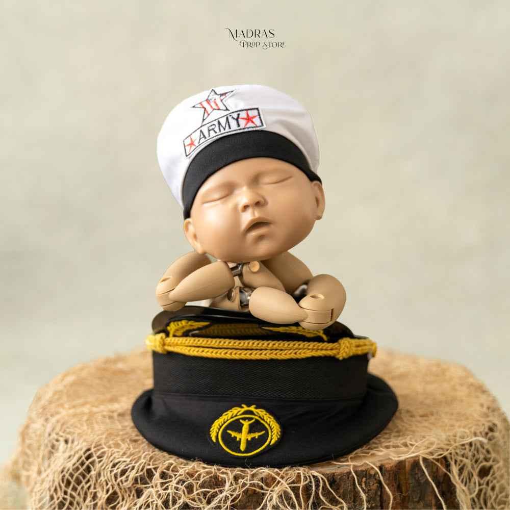 Adult Size Pilot Cap For Newborn Posing -Baby Props