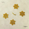 Snow Flakes set of 4 (Gold)