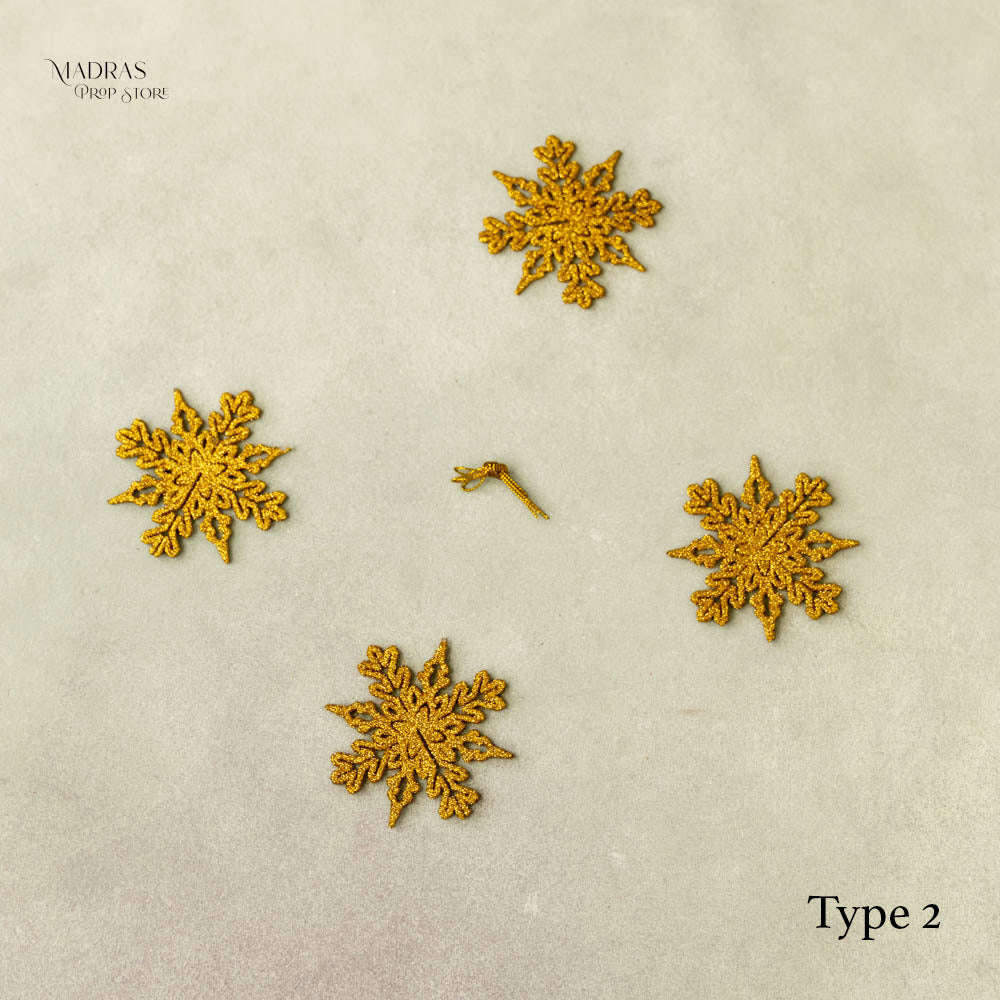 Snow Flakes set of 4 (Gold) : Baby Props