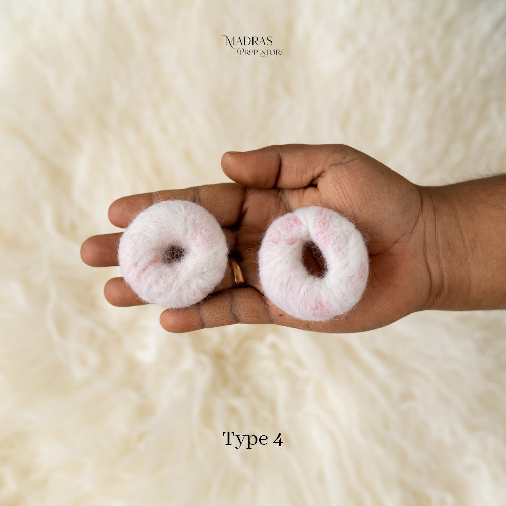 Felted Donuts Set Of 2 : Baby Props