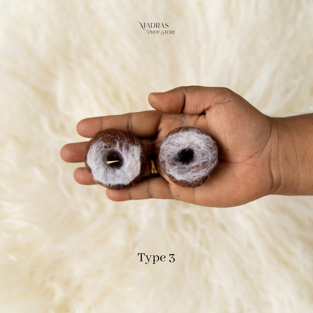 Felted Donuts Set Of 2 : Baby Props