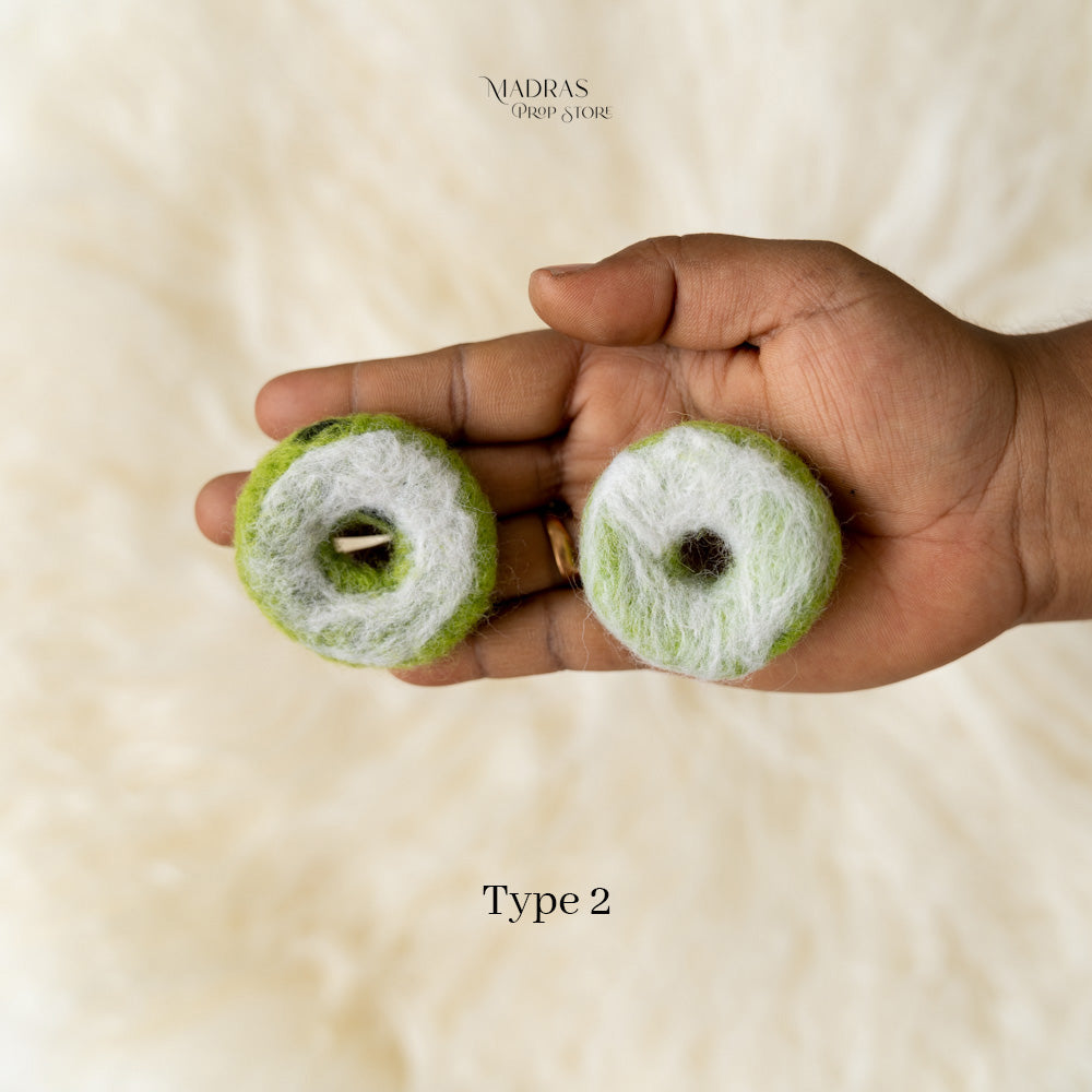 Felted Donuts Set Of 2 : Baby Props