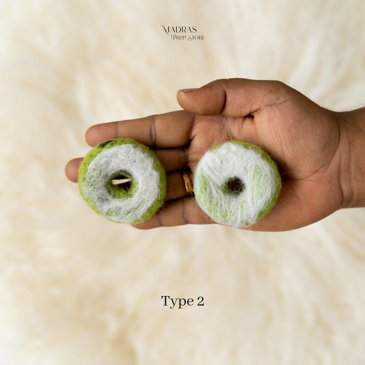 Felted Donuts Set Of 2 : Baby Props