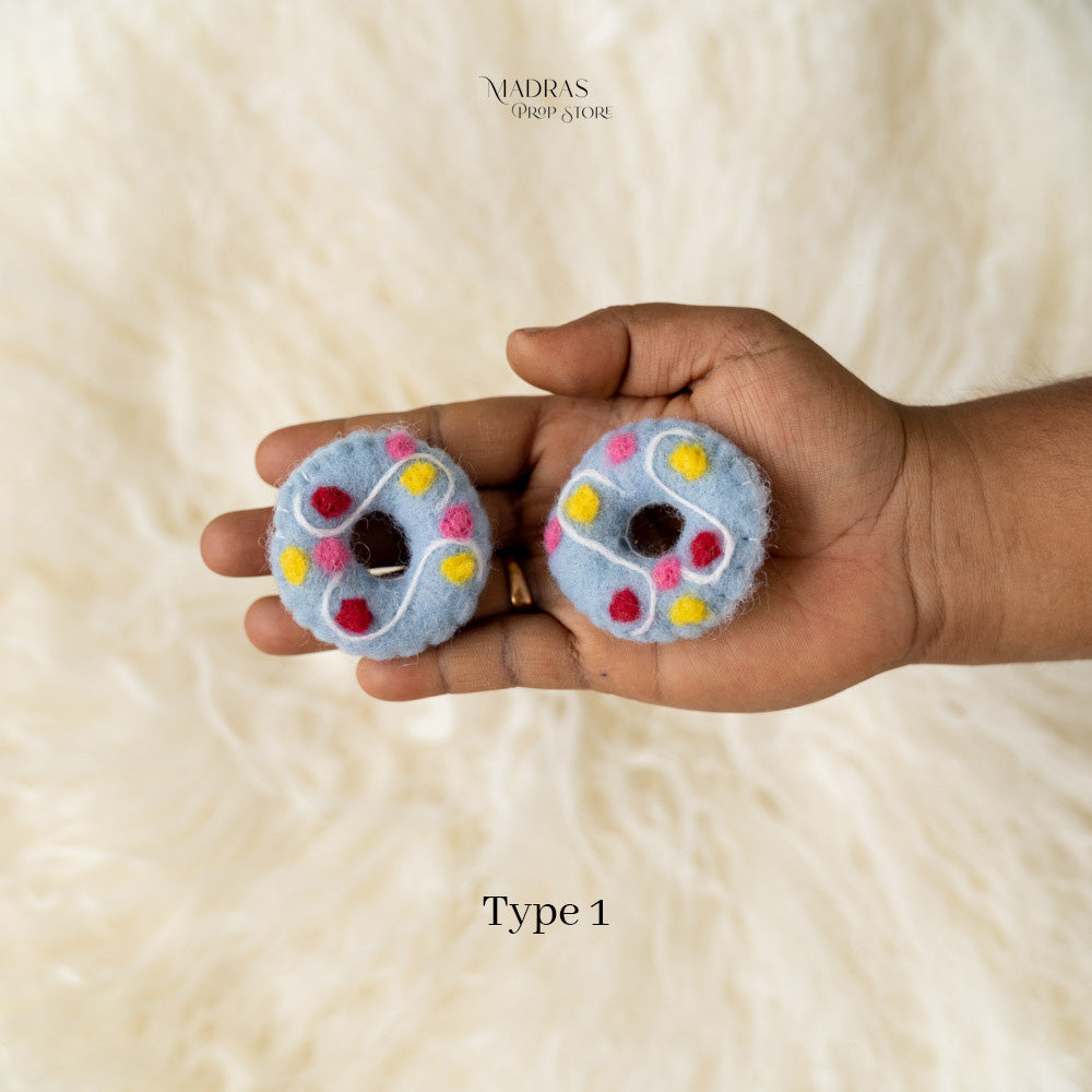 Felted Donuts Set Of 2 : Baby Props