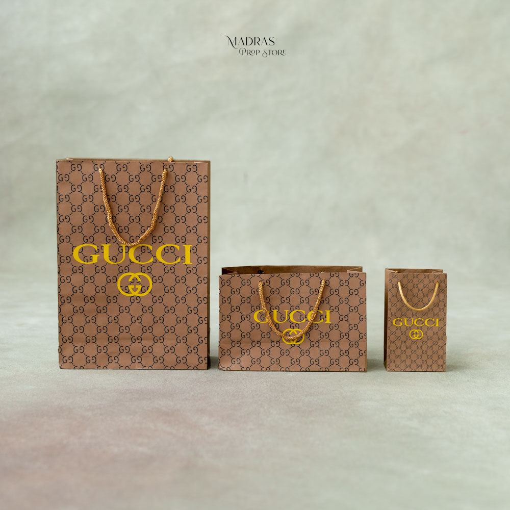Shopping Bags Set of 3 (GUCCI) : Baby Props