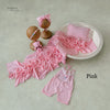 Budget Newborn Photoshoot Set | Outfit  + Wrap 195 Cm Long + Cap + Doll + Pillow + Headband