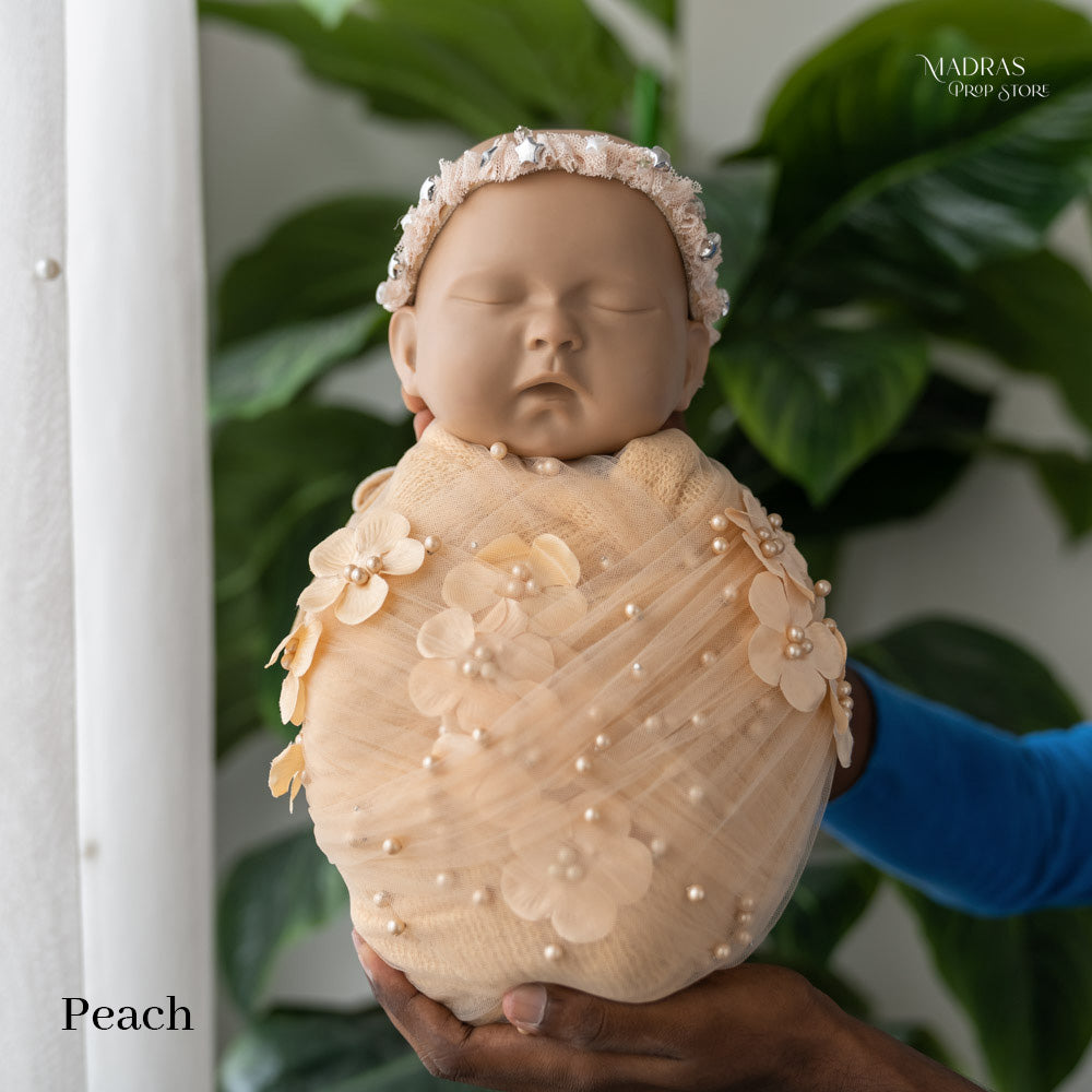 Designer Floral Wrap : Baby Props