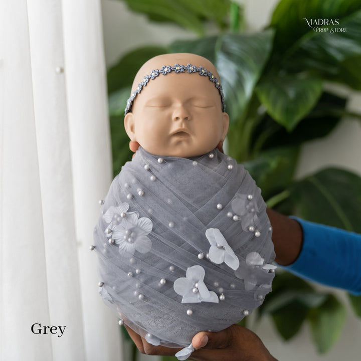 Designer Floral Wrap : Baby Props