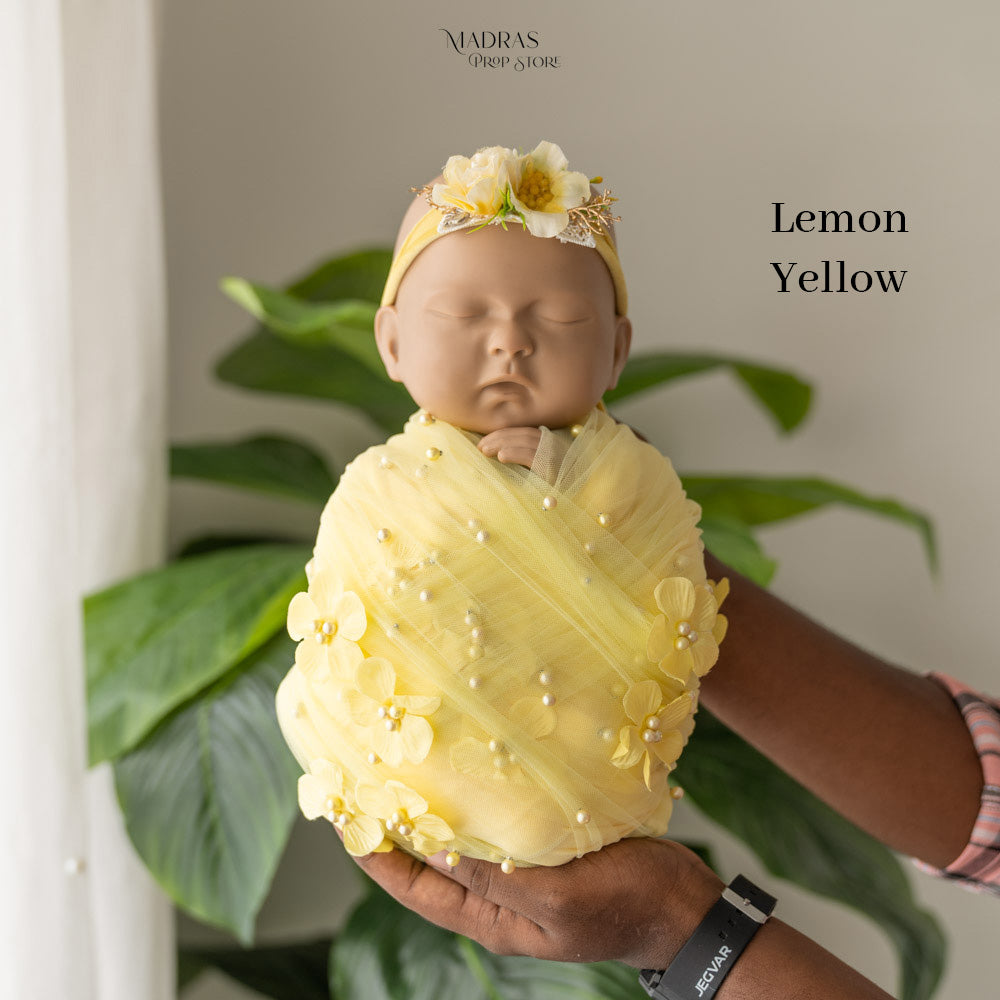 Designer Floral Wrap : Baby Props