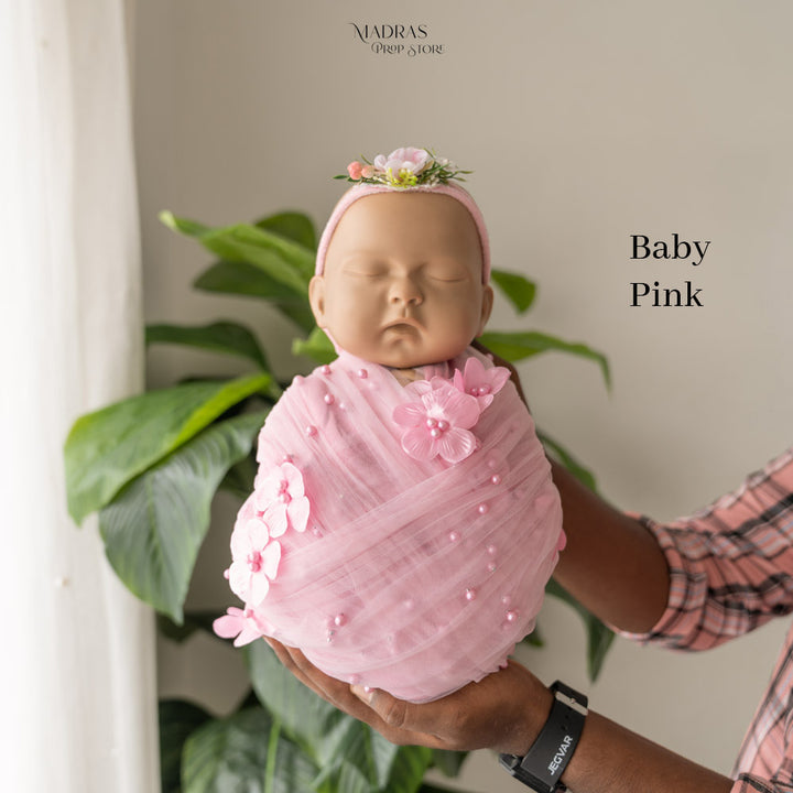 Designer Floral Wrap : Baby Props