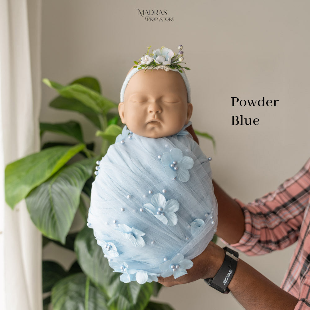 Designer Floral Wrap : Baby Props