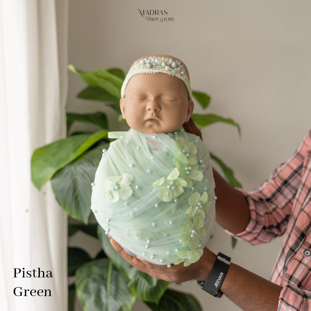 Designer Floral Wrap : Baby Props