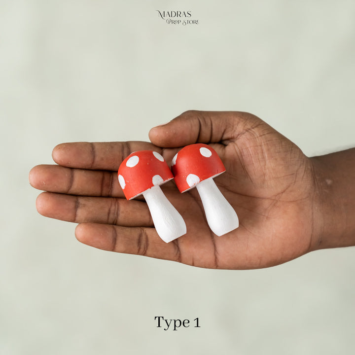 Miniature Mushroom Set Of 2 : Baby Props