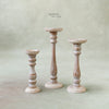 Candle Stand Set Of 3 (Distressed Finish)