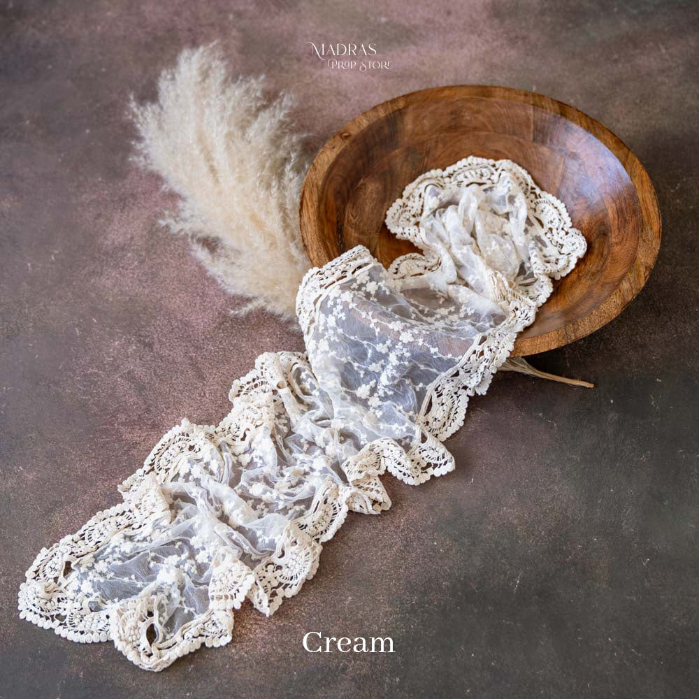 Wraples Props Scallop Laced Wrap 170 cm long – Madras Prop Store