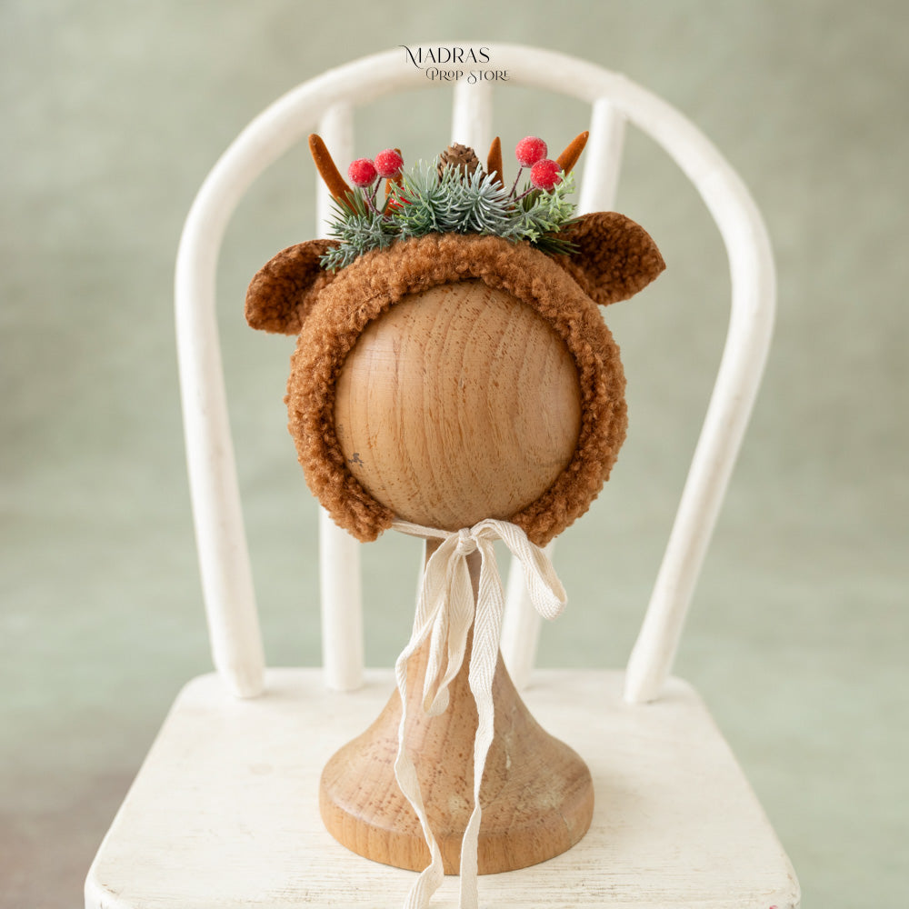 Premium Reindeer Bonnet  : Baby Props