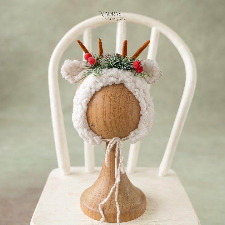 Premium Reindeer Bonnet  : Baby Props