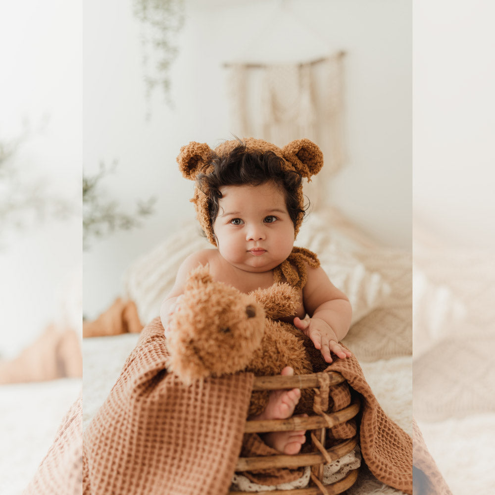 Rustic Bamboo Basket : Baby Props