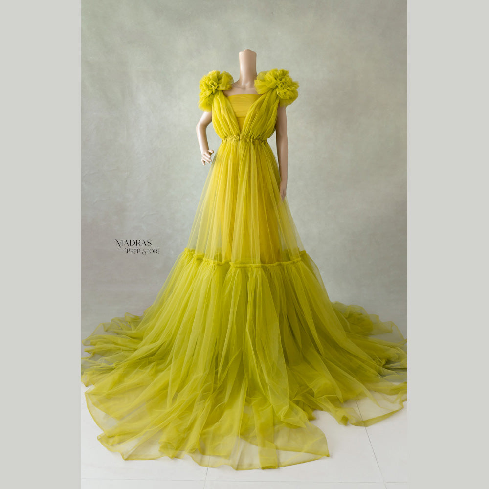 Amelia Gown | Yellow Green : Baby Props