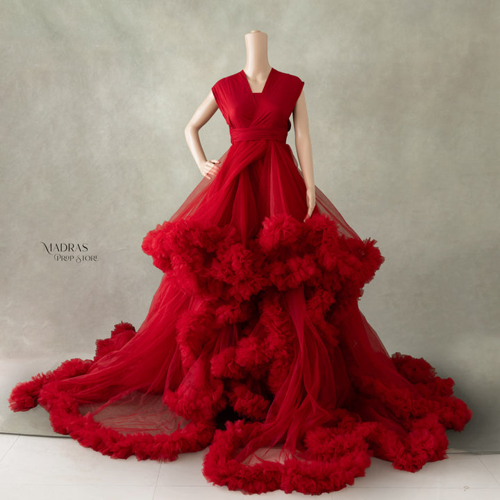 Adah Gown | Red : Maternity Outfits