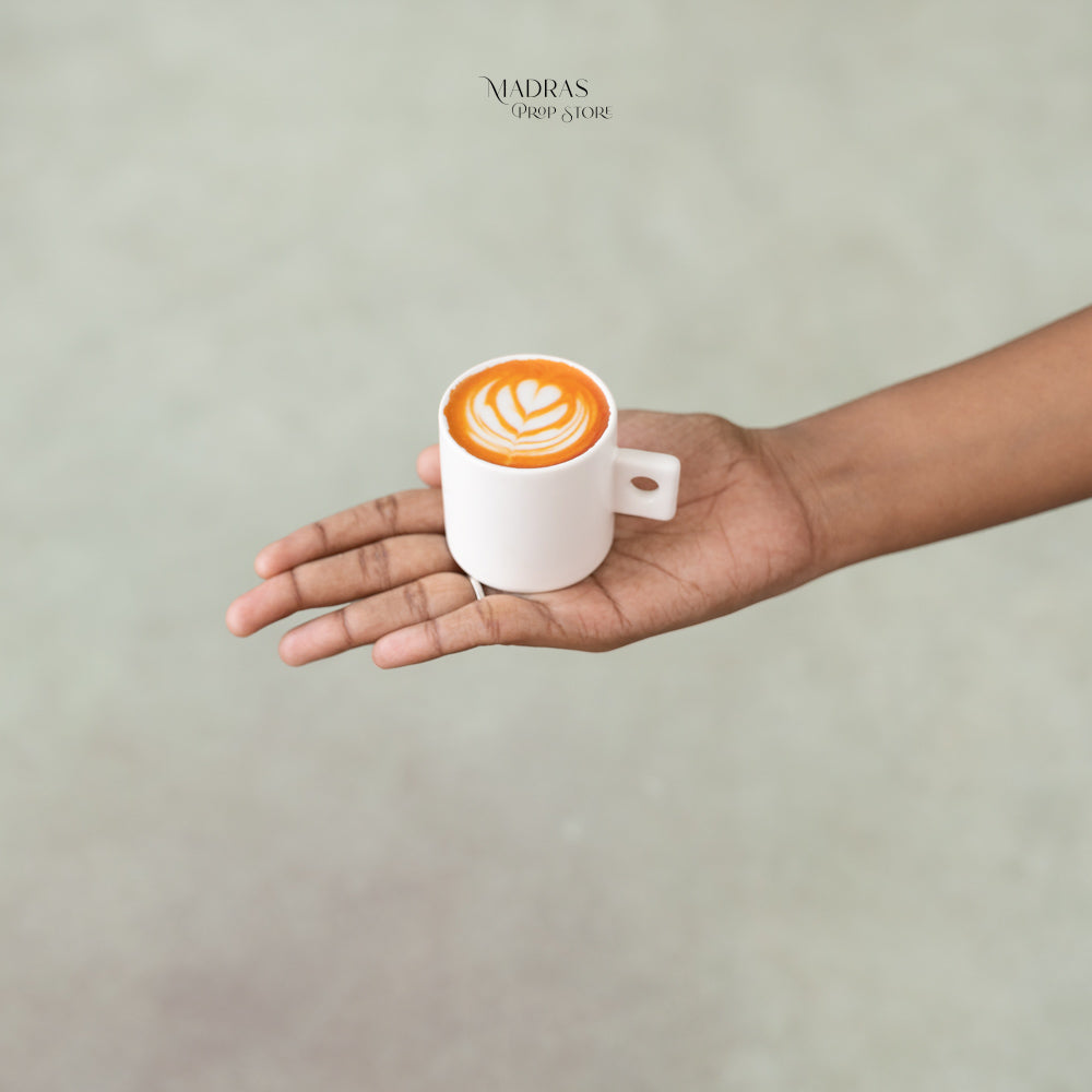 Coffee Cup With Latte Art : Baby Props