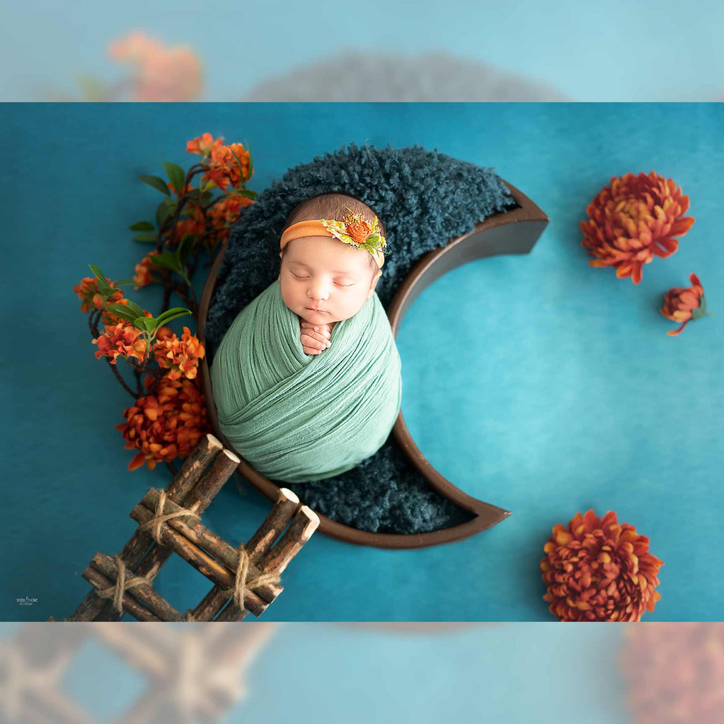 Peacock Blue : Baby Backdrops 