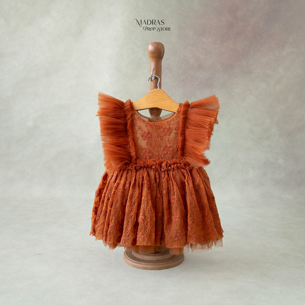 Dark Orange Gown : Baby Outfits